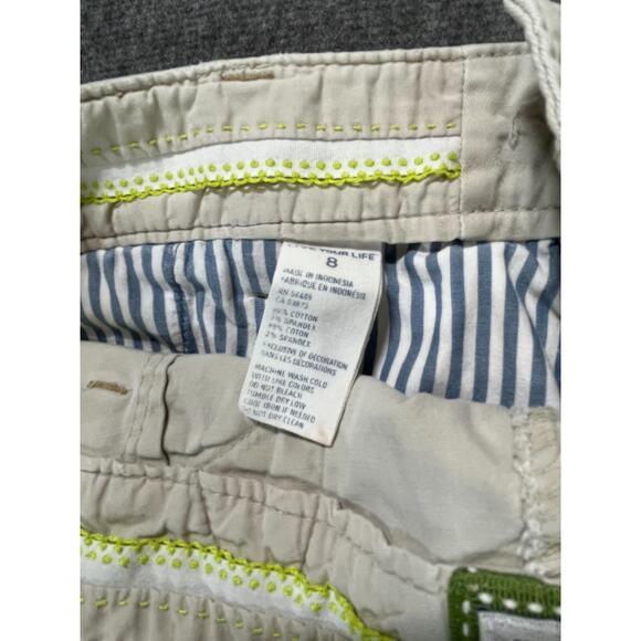 American Eagle Women’s Shorts Size‎ 8 Khaki Beige Casual Chino Mid Rise - Picture 7 of 9